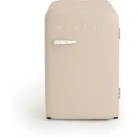 Create - Koelkast in retrostijl - Zand - Handvat Marmer - FRIDGE RETRO 107L