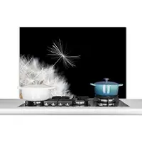 KitchenYeah Spatscherm keuken 100x65 cm - Kookplaat achterwand Bloem - Paardenbloem - Plant - Muurbeschermer - Spatwand fornuis - Hoogwaardig aluminium