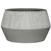 Pottery Pots Bloempot Ridged Harley Low L White stripe 53 x 32 cm