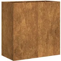vidaXL Plantenbak roestig 80x40x80 cm weervast staal