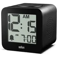 Braun BC25BP - Wekker - Digitaal - Sprekende Clock - Afgerond vierkant - Alarm - Snooze - Crescendo - LCD-Scherm - Licht - Zwart