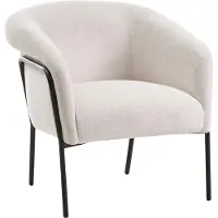 Beliani KROSSEN - Fauteuil - Lichtbeige - Polyester