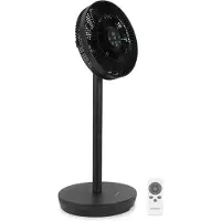 Vonroc BREEZE Draadloze Ventilator – Fluisterstil – 24 Snelheden – Tafel & Vloer – Zwart