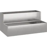 vidaXL Plantenbak Zilver 100 x 60 x 45 cm Roestvrij staal