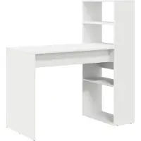 vidaXL Bureau, wit, houtvezel, 113 x 54 x 120 cm