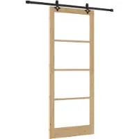 vidaXL Schuifdeur ORKDAL 93 x 232 cm Massief grenenhout en glas