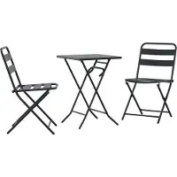 vidaXL Tuin Bistro Set 3 st Antraciet Staal