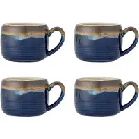 Bloomingville Sheen mokken blauw set van 4 stuks - 82072527