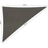 Shadow Comfort Driehoek 90 schaduwdoek 3,00x4,00x5,00 m Cool Grey