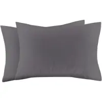 Beau Maison Set van 2 Perkaal Katoenen Kussenslopen Antraciet - Ademend, Anti Allergisch & OEKO-TEX Gecertificeerd!