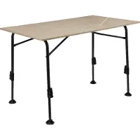 Travellife Mirano Campingtafel exteriolit taupe marble 120 - Extra stevig exteriolit tafelblad - Zeer stabiel lichtgewicht stalen frame - Voorzien van stabilisatievoeten
