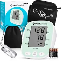 MostEssential Premium Bloeddrukmeter Bovenarm - Hartslagmeter - 384 Metingen Geheugen - Inclusief USB Kabel - 65A - Groen