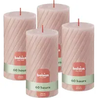 Bolsius stompkaars Rustiek gedraaid (Ø6,8x13 cm) (set van 4)