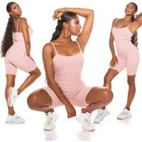 Koucla playsuit dames lente/zomer playsuit roze maat S/M