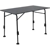 Travellife Mirano Campingtafel exteriolit dark grey 80 - Extra stevig exteriolit tafelblad - Zeer stabiel lichtgewicht stalen frame - Voorzien van stabilisatievoeten