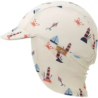 Fresk UV 50+ Zonnehoed voor kinderen 74 – Beschermende Reishoed – Hoofdbescherming Jongens - Creme - Lighthouse