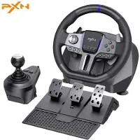 PXN V9 Gen 2 Gaming Racesturen - Met Pedalen en Shifter Gaming stuurwiel - 270/900°- Race Stuur- Geschikt voor PS4 - Xbox One - PC - Xbox Series X|S - PS3 - Met App
