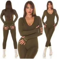Koucla jumpsuit dames khaki maat S