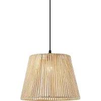 QAZQA Buiten hanglamp zwart met beige touwkap IP44 - Cava Jayla