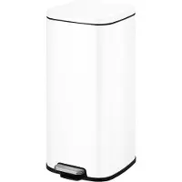 EKO - Stella pedaalemmer 30 liter - Stainless steel Plastic - wit - Prullenbak