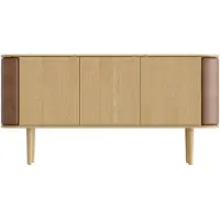 UMAGE Treasures 3 Deurs Kast Oak | Brown Faux Leather