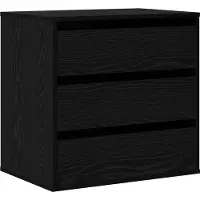 vidaXL Ladekast 3-Lade Zwart 61 x 41 x 58 cm Bewerkt hout