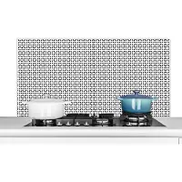 KitchenYeah Spatscherm - Achterwand keuken - Design - Patronen - Abstract - Zwart - Wit - 120x60 cm