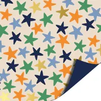 Kassaplan Toonbankrol 50cm 100m - Stars/blauw Multi multi Papier Cadeaupapier