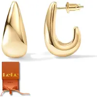 Lelu Oorringen Gouden Oorbellen Dames - Druppel Oorhangers - Goud
