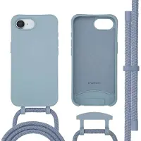 IMoshion Color Backcover met afneembaar koord met MagSafe voor de Apple iPhone 17e / 16e - Ash Blue