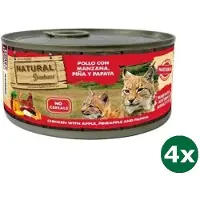 NATURAL GREATNESS chicken / apple / pineapple / papaya kattenvoer 4x 185 gr