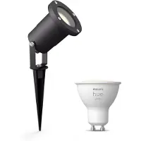 Philips Hue Puled Opbouwspot In Zwart + Gu10-lamp Met Wit Licht