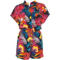 Sunflair Jumpsuit neonblauw / geel / lichtrood / zwart