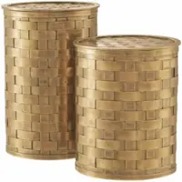 Eichholtz Opbergbox Box Lausanne Vintage Brass Finish (Set van 2)