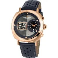 Jacques Lemans Chronograaf Lugano Quartz horloge, armbandhorloge, herenhorloge, stopfunctie, leren band