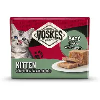 Voskes 8x Original Paté Kitten Kip & Wortelen 8 x 95 gr