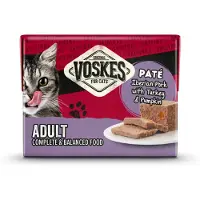 Voskes 8x Original Paté Adult Iberisch Varken & Kalkoen & Pompoen 8 x 95 gr