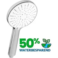 EcoRain 50% Waterbesparende Douchekop Mark 12 CM met waterfilter - 5 Sproeistanden - Hoge Druk - Universele Aansluiting - Anti-kalk Douchekop - 2 jaar garantie - Chroom