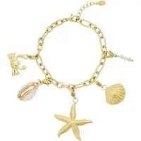 Yehwang Bedelarmband - Stainless steel - Mix en match - Goudkleur