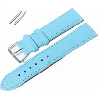 Charme Bijoux Horlogebandje- 20 mm- licht blauw leer -