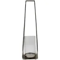 Mars & More Lantaarn modern zilver h78 d20x16cm
