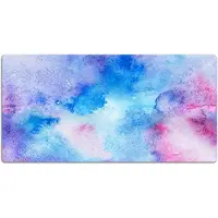 Tulup Bureau Onderlegger - Abstracte Wolken Bureau Pad - 100 x 50 cm - Blauw Bureaumat - Computer Mat - Slaapkamer Decoraties - Bureauonderlegger