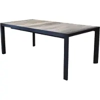 AVH-Collectie Anvaya dining tuintafel 194-254x100xH74 cm uitschuifbaar aluminium antraciet