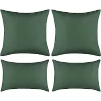 Stof Set van 4 kussens Hawaii - donkergroen - sierkussens - polyester - 2 maten