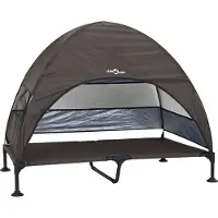 vidaXL Verheven Hondenbed Bruin 127 x 81 x 108 cm Stof en Staal