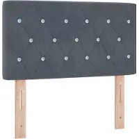 vidaXL Hoofdbord Donkergrijs 80 cm Fluweel