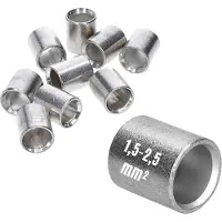 Kalitec Verpakking met 10 stuks L06-P parallelle connectoren 1,5-2,5 mm² I connector ongeïsoleerd I krimpconnector blanco I kabelconnector I industriële kwaliteit van de Duitse dealer