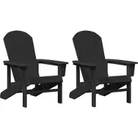 vidaXL Tuinstoel 2 pcs Zwart 82 x 74 x 92 cm Polyetheen