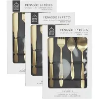 Home Deco Factory Bestekset Tableware Collection - 48 delig - goud - RVS - 12 personen