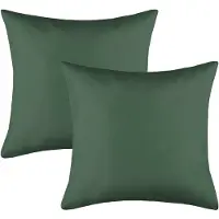 Stof Textile sierkussen Hawaii - 4x - donkergroen - 40 x 40 cm - bank kussens - binnen/buiten - polyester